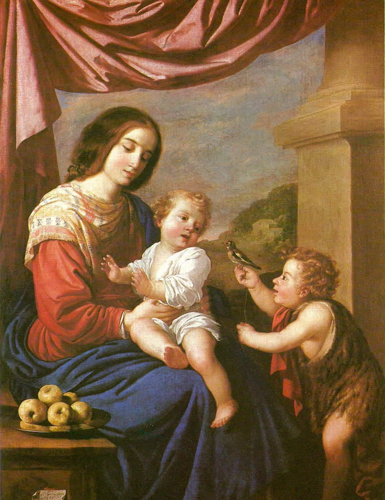 virgin and child with st,